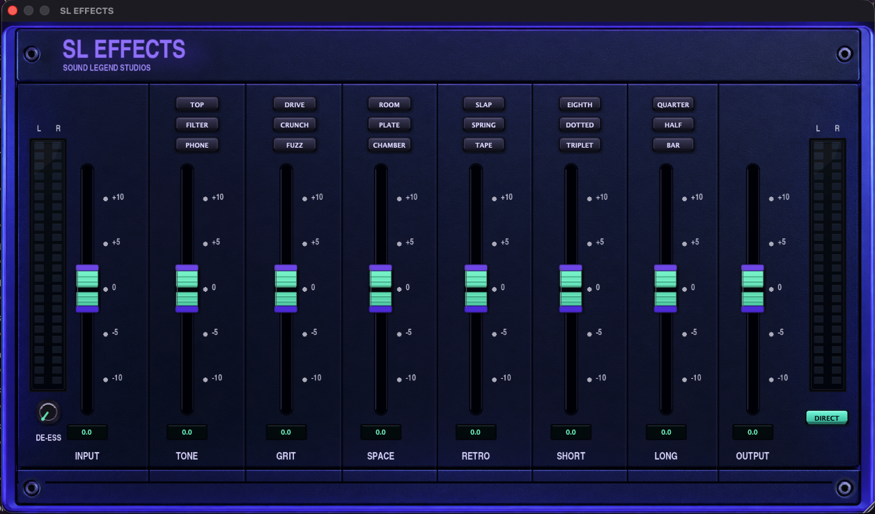 SL EFFECTS interface